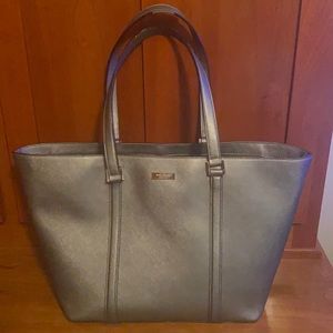 Kate Spade Silver/ gray large tote